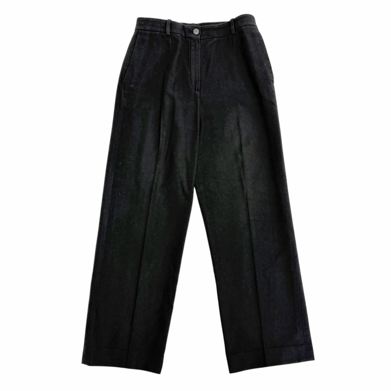 極美品 エルメス マルジェラ期 Hロゴボタン パンツ ブラック FR 40