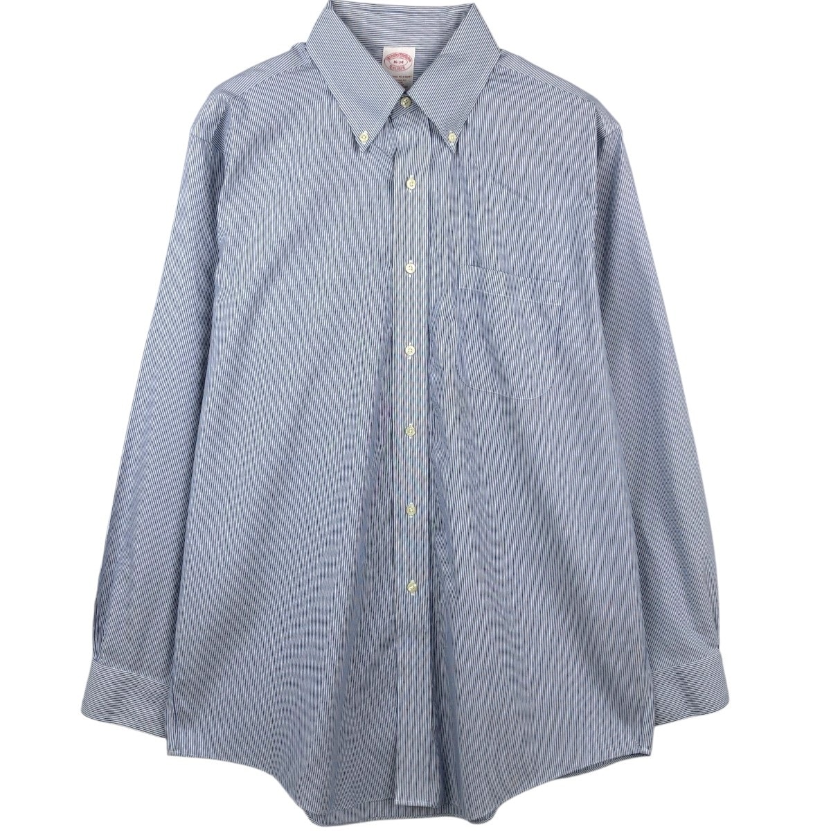 古着 ブルックスブラザーズ Brooks Brothers Est.1818 TRADITIONAL FIT 半袖 ボタンダウン ストライプシャツ メンズL相当/eaa666487
