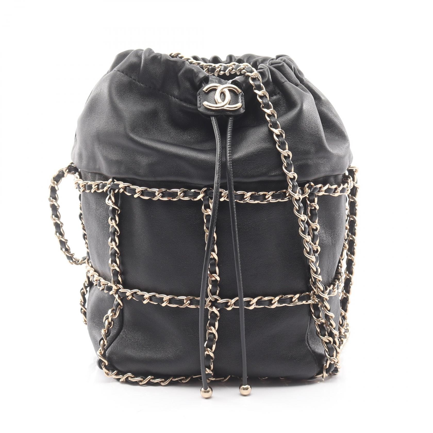 シャネル CHANEL ココマーク ショルダーバッグ バッグ ラムスキン(羊革) レディース ブラック系 AS2313 【中古】