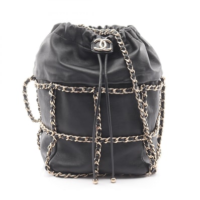 シャネル CHANEL ココマーク ショルダーバッグ バッグ ラムスキン(羊革) レディース ブラック系 AS2313 【中古】
