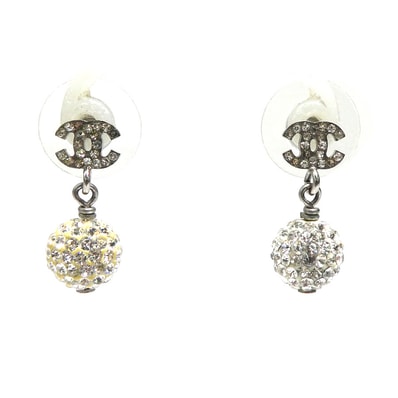 シャネル CHANEL ピアス メタル/ラインストーン シルバー レディース【中古】 h32005k