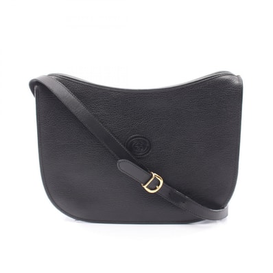 グッチ GUCCI オールドグッチ インターロッキングG ショルダーバッグ バッグ レザー レディース ブラック系 001 113 1036 【中古】