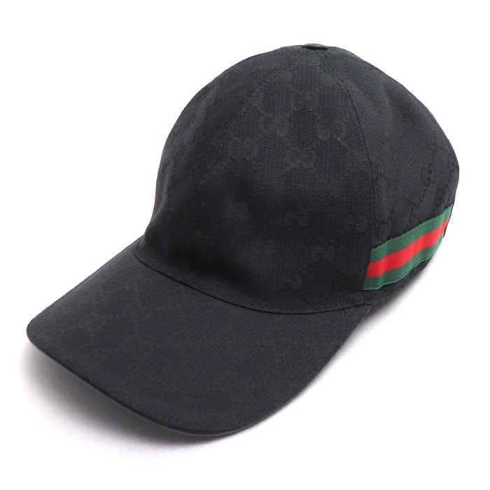 GUCCI グッチ シュリーライン GG キャップ ブラック 200035 L メンズ【中古】