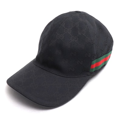 GUCCI グッチ シュリーライン GG キャップ ブラック 200035 L メンズ【中古】