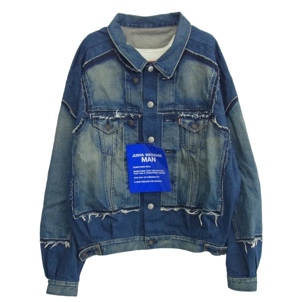 JUNYA WATANABE COMME des GARCONS MAN ジュンヤワタナベコムデギャルソンマン デニムジャケット 25SS wo-j207-051-1-3 × Levis 製品加工 解体再構築 カスタマイズ デニム ジャケット【美品】【中古】