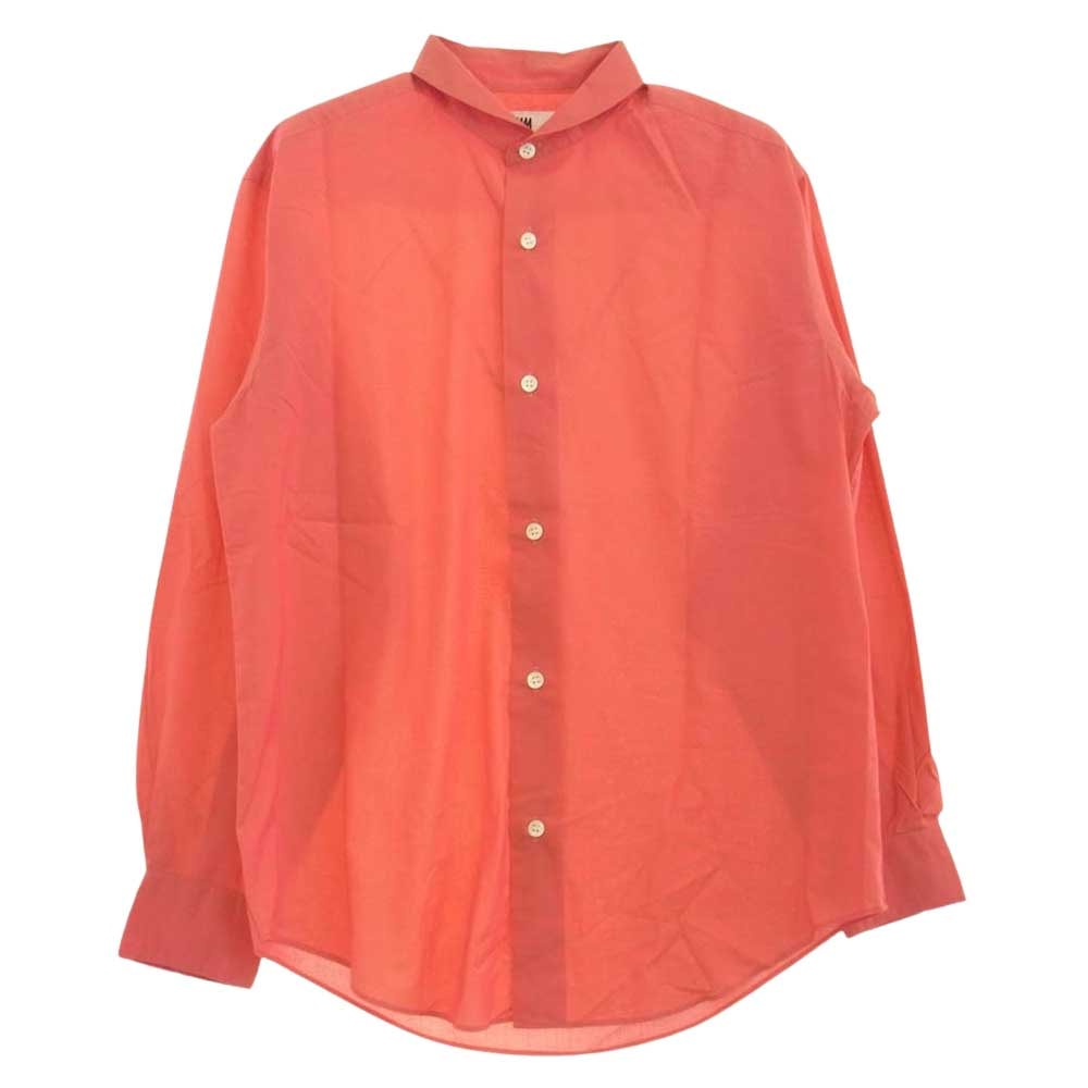 ISSEY MIYAKE イッセイミヤケ ブラウス C-TK2525 im MIYAKE DESIGN STUDIO ミヤケデザインスタジオ コットン ラウンドカラー 長袖 シャツ ピンク系 M【中古】