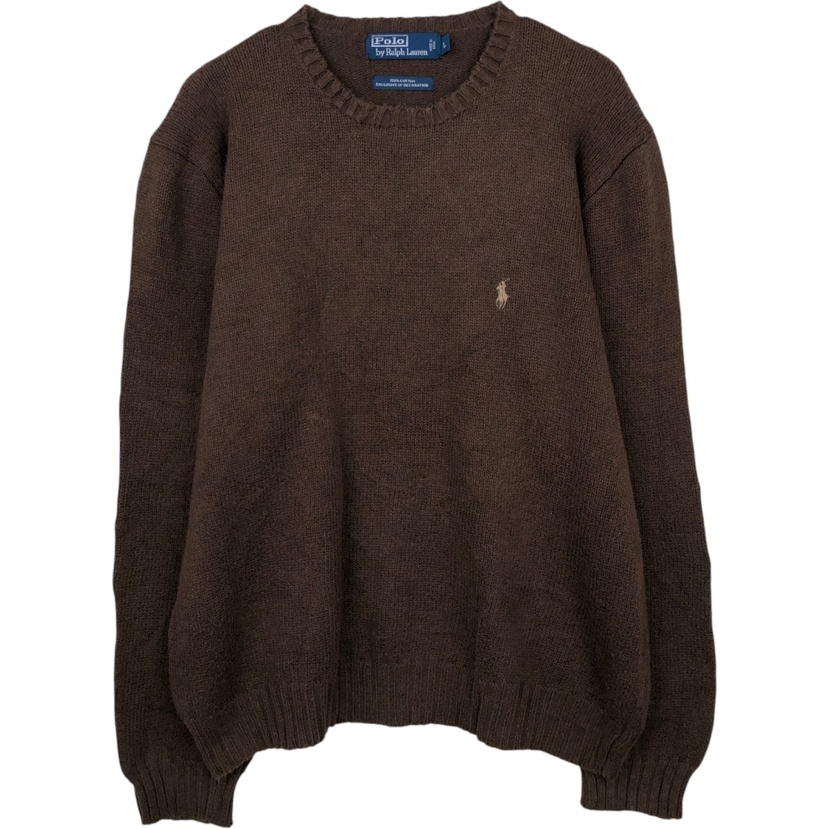 古着 ラルフローレン Ralph Lauren POLO by Ralph Lauren コットンニットセーター メンズL相当/eaa672351
