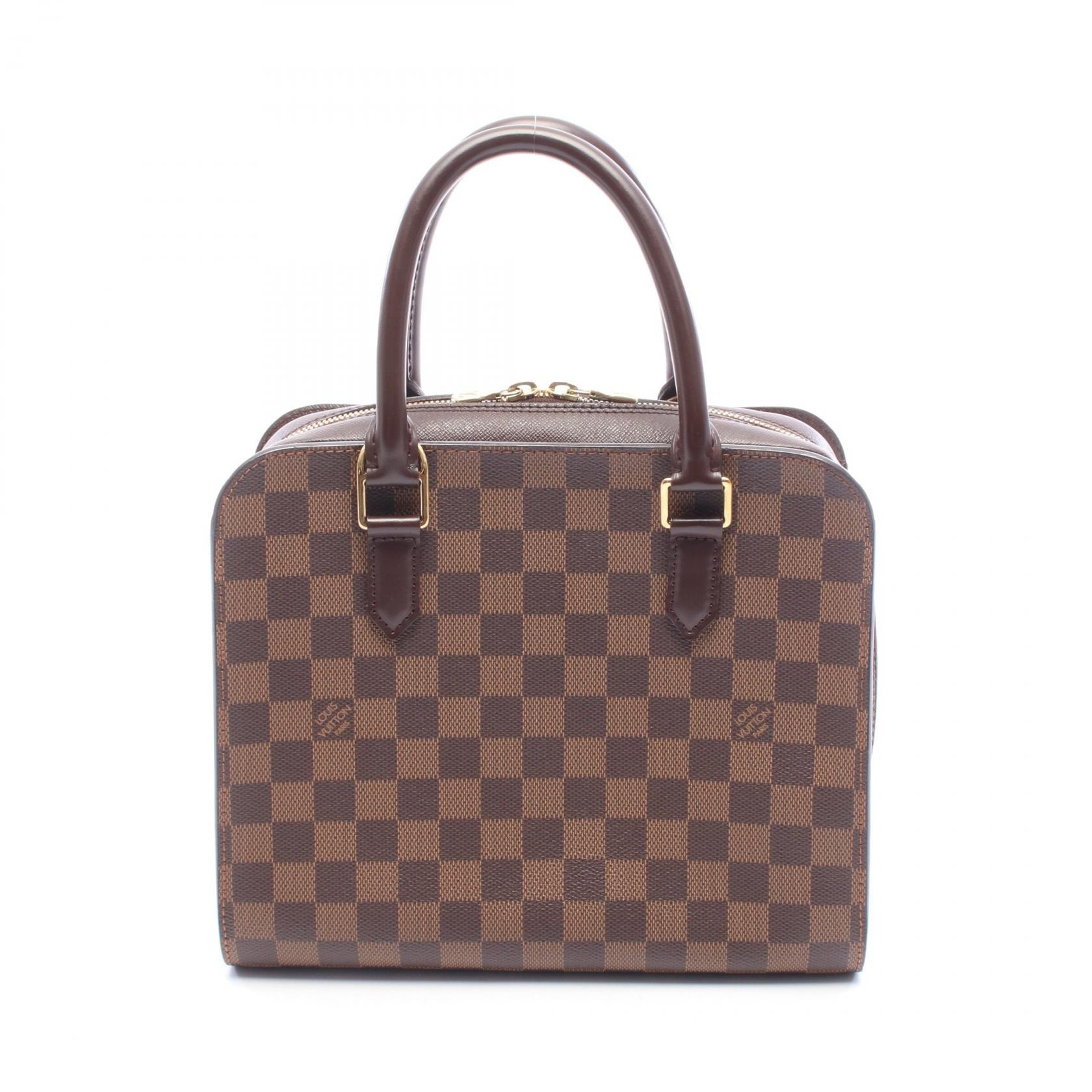 ルイ・ヴィトン LOUIS VUITTON トリアナ ハンドバッグ バッグ PVCコーティングキャンバス レザー ダミエ エベヌ レディース ブラウン系 N51155 【中古】
