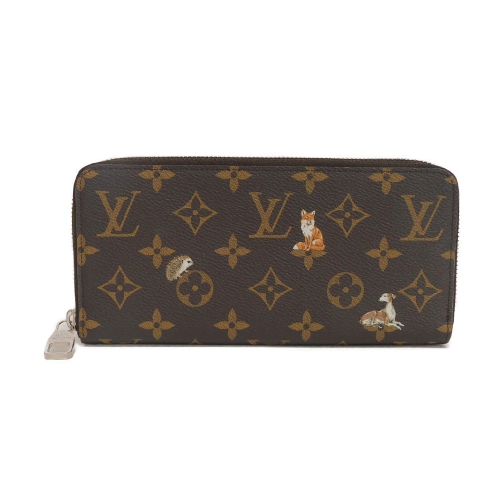 LOUIS VUITTON ルイ・ヴィトン ジッピーウォレット ホリゾンタル アニマル 動物 キツネ ハリネズミ 犬 ラウンドファスナー コンパートメント カードケース コインケース RFID IC 未使用 モノグラム フォレスト マロン 長財布 M27226