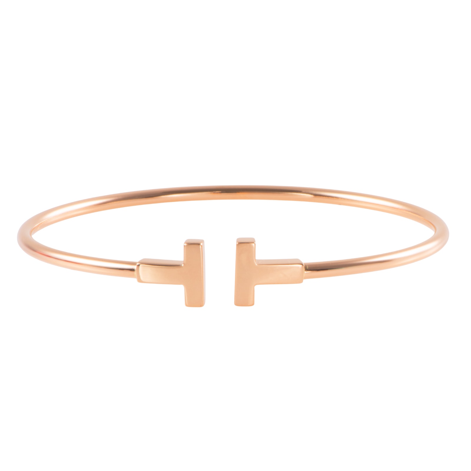 TIFFANY&Co. ティファニー ティファニーT ワイヤー ブレスレット バングル K18RG ピンク ゴールド【中古】