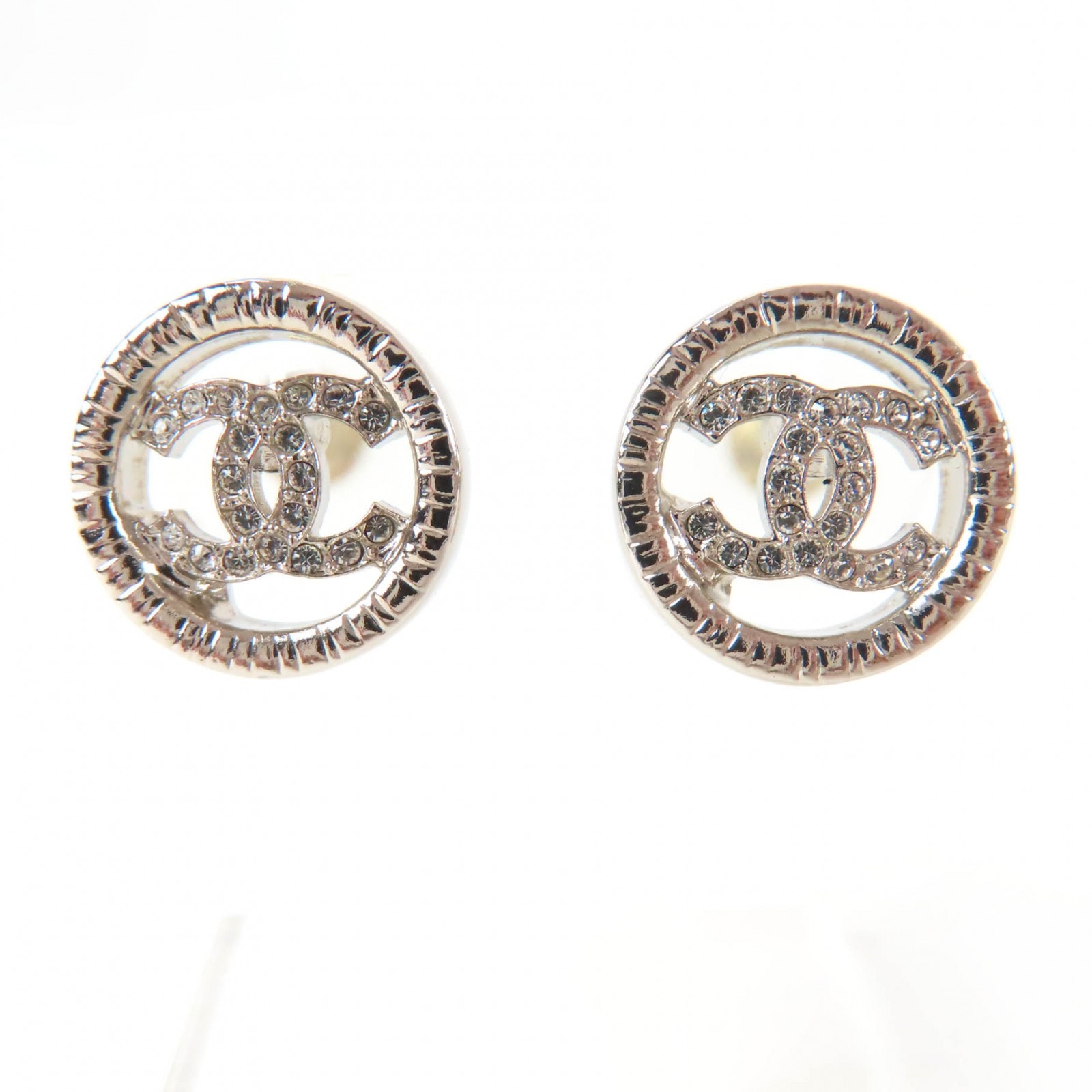 極美品 シャネル ピアス シルバー レディース AB9068 A22A