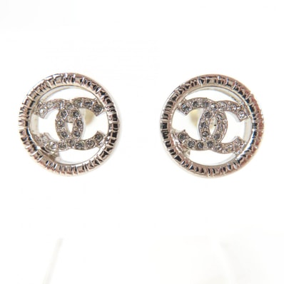 極美品 シャネル ピアス シルバー レディース AB9068 A22A