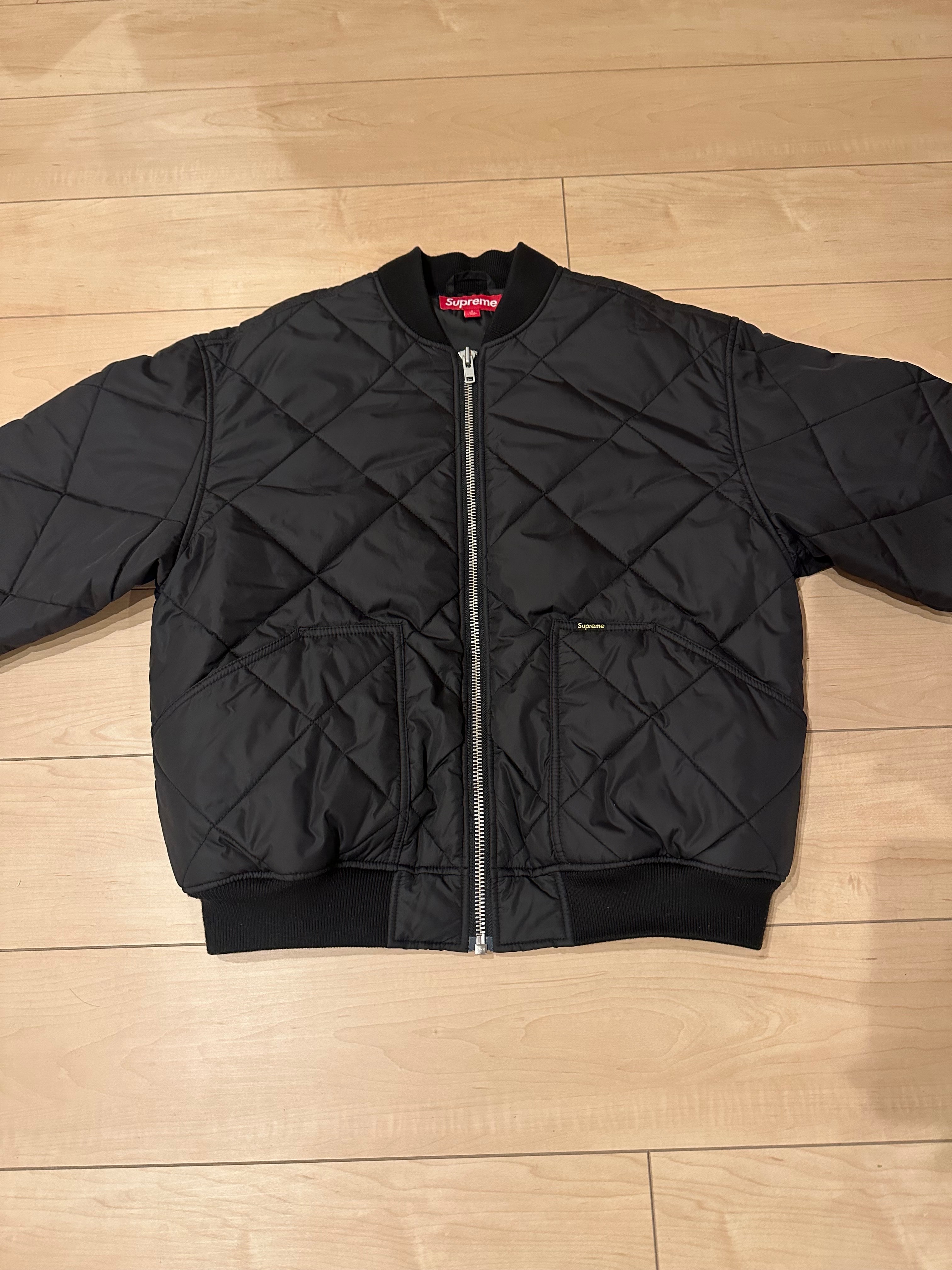 シュプリーム アオイ(葵産業) キルテッド ワーク ジャケット "ブラック"