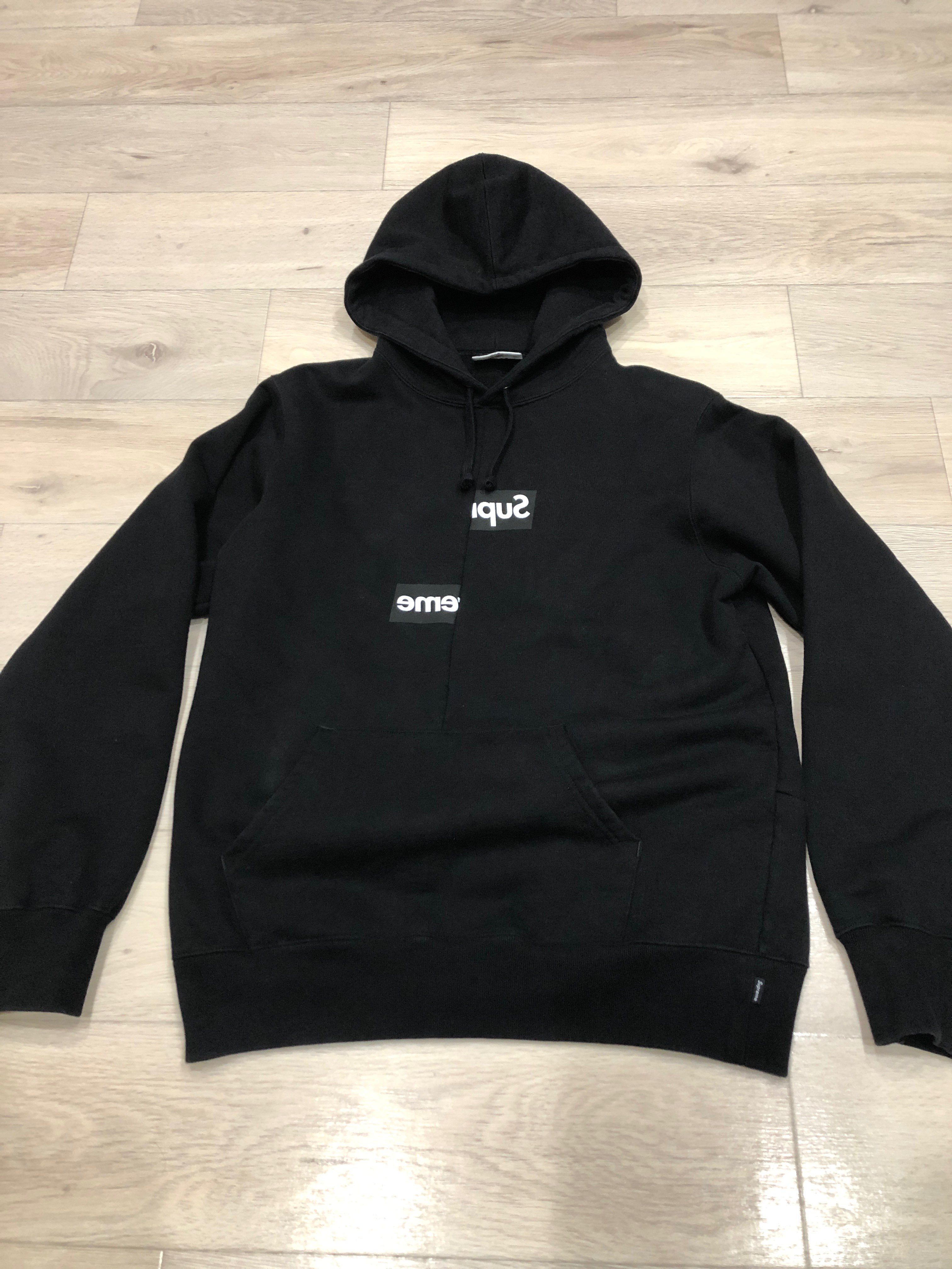 Supreme / Comme des Garçons SHIRT® Split Box Logo Hooded Sweatshirt "Black"