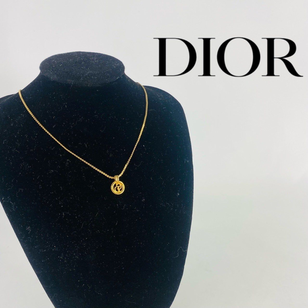【即日発送】Dior ディオール ネックレス ゴールド ロゴ トップ 金 