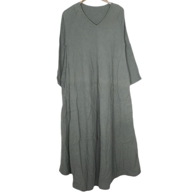 Pilgrim Surf+Supply ピルグリム サーフ+サプライ 20AW Gauze Long Dress Vネックガーゼロングワンピース 37-26-0168-879 0 CHARCOAL GRAY BEAMS ドレス トップス g25482