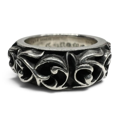 CHROME HEARTS 美品 クロムハーツ ETRNITY VINE BAND エタニティ ヴァインバンド リング 指輪 13号 インボイス・袋付属 クロス ジュエリー アクセサリー クロム ABランク 中古 鑑定済 クロムリング