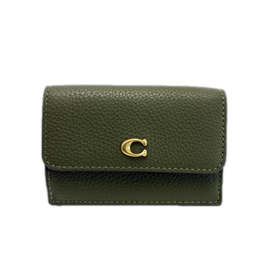 COACH コーチ 3つ折り財布 Cロゴ ミニ トライフォールド CM437 カーキ レディース