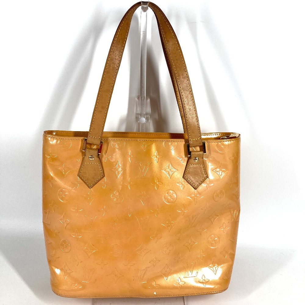ルイヴィトン LOUIS VUITTON ヒューストン M91054 モノグラムヴェルニ 肩掛け カバン トートバッグ ショルダーバッグ モノグラムヴェルニ ローズ ピンク