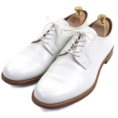 美品 チャーチ レザーシューズ BARKSON バークソン ホワイト メンズ 95