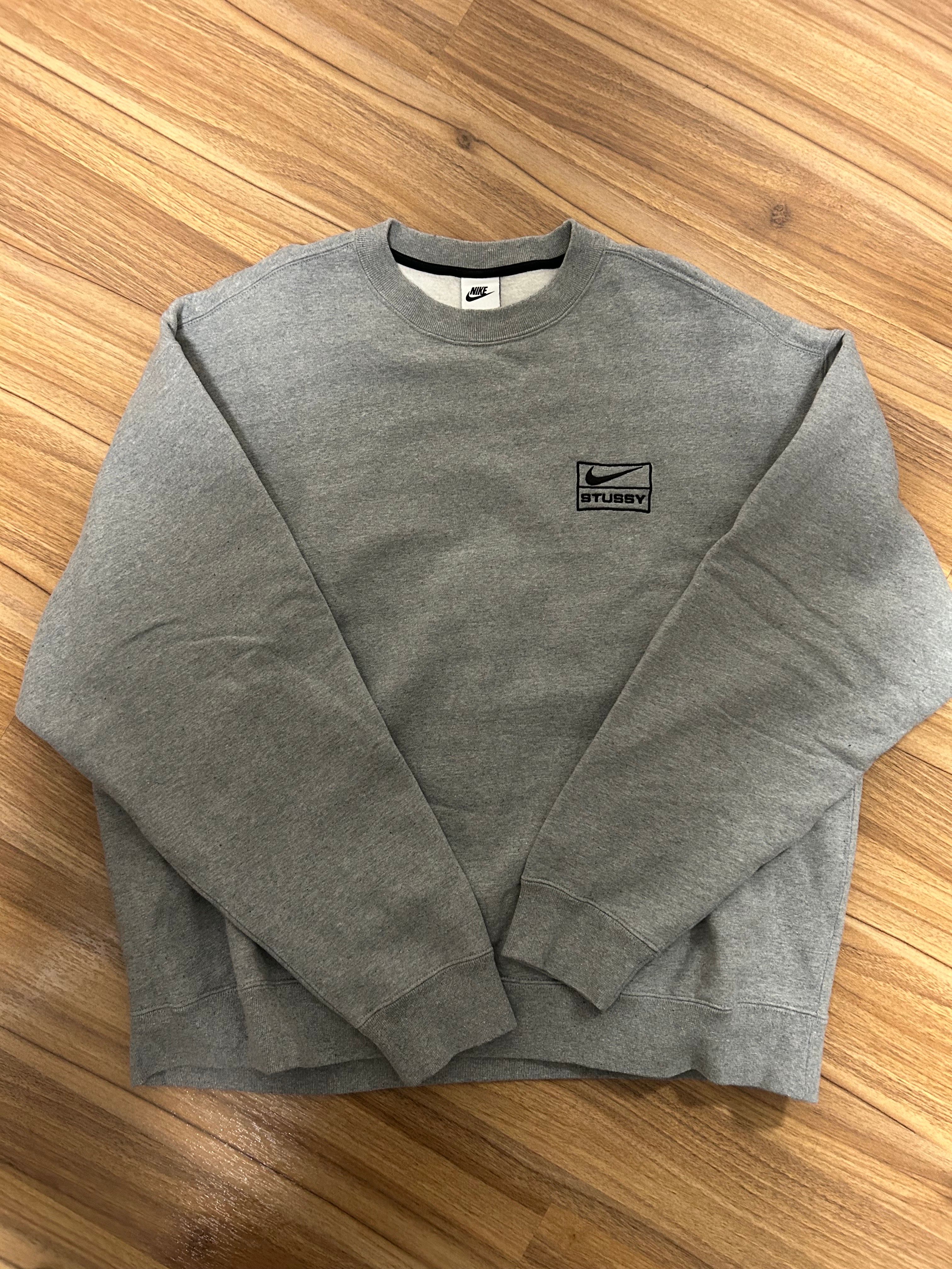 Stussy x Nike Fleece Crew (US Size) "Grey" DO9337-063