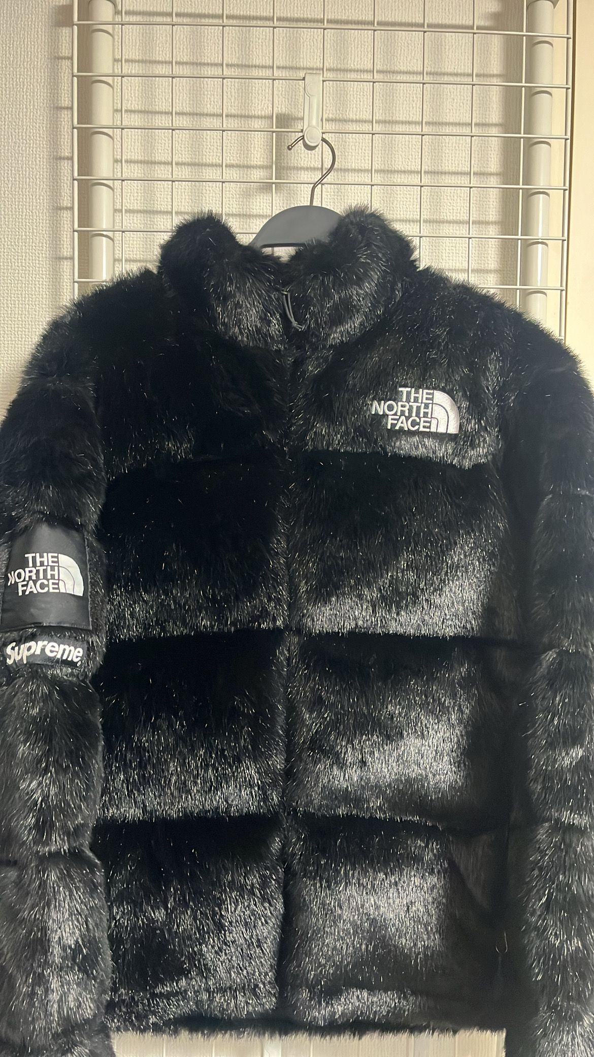 Supreme x The North Face Faux Fur Nuptse Jacket "Black"