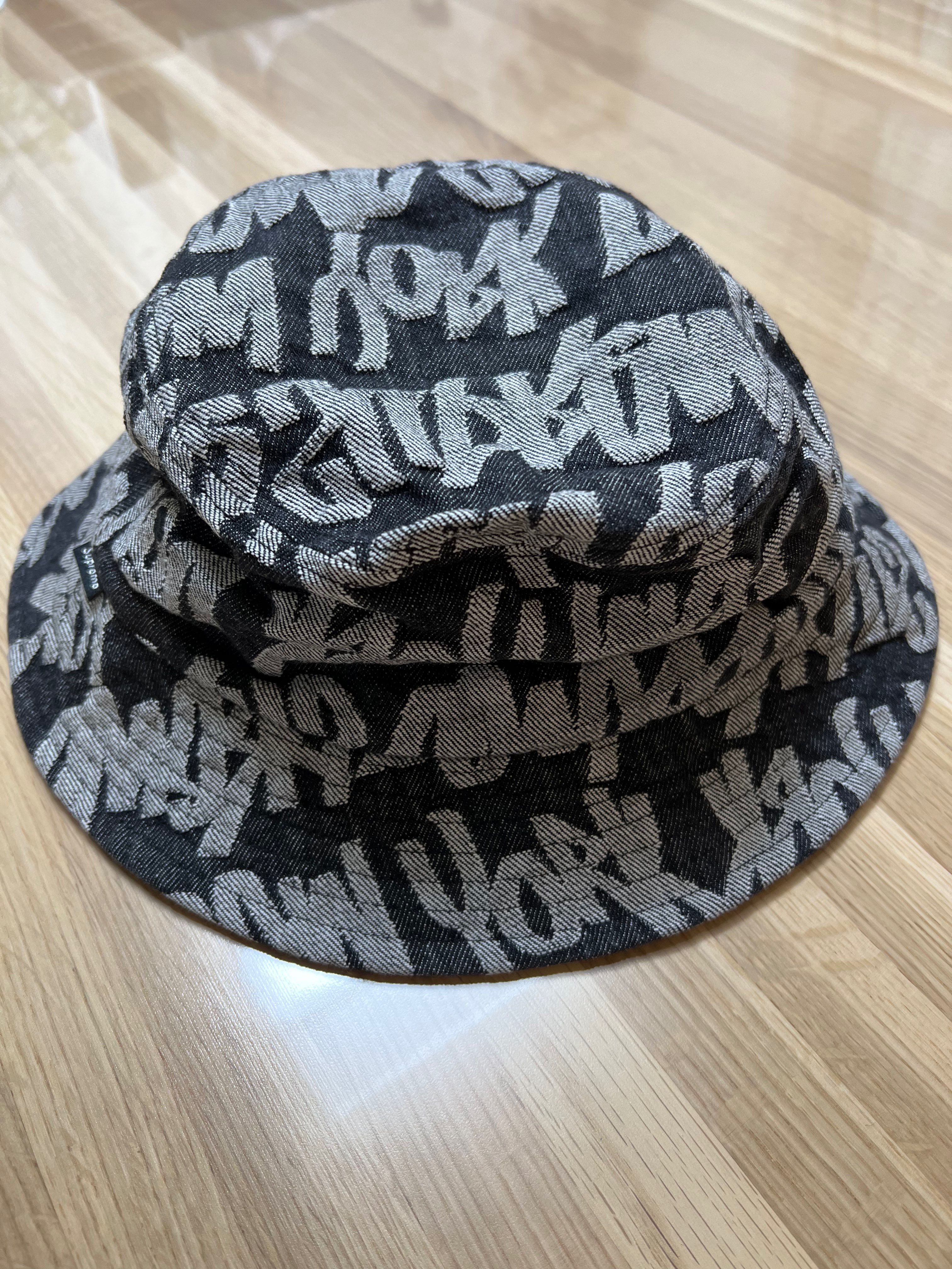 Supreme Fat Tip Jacquard Denim Crusher "Black"