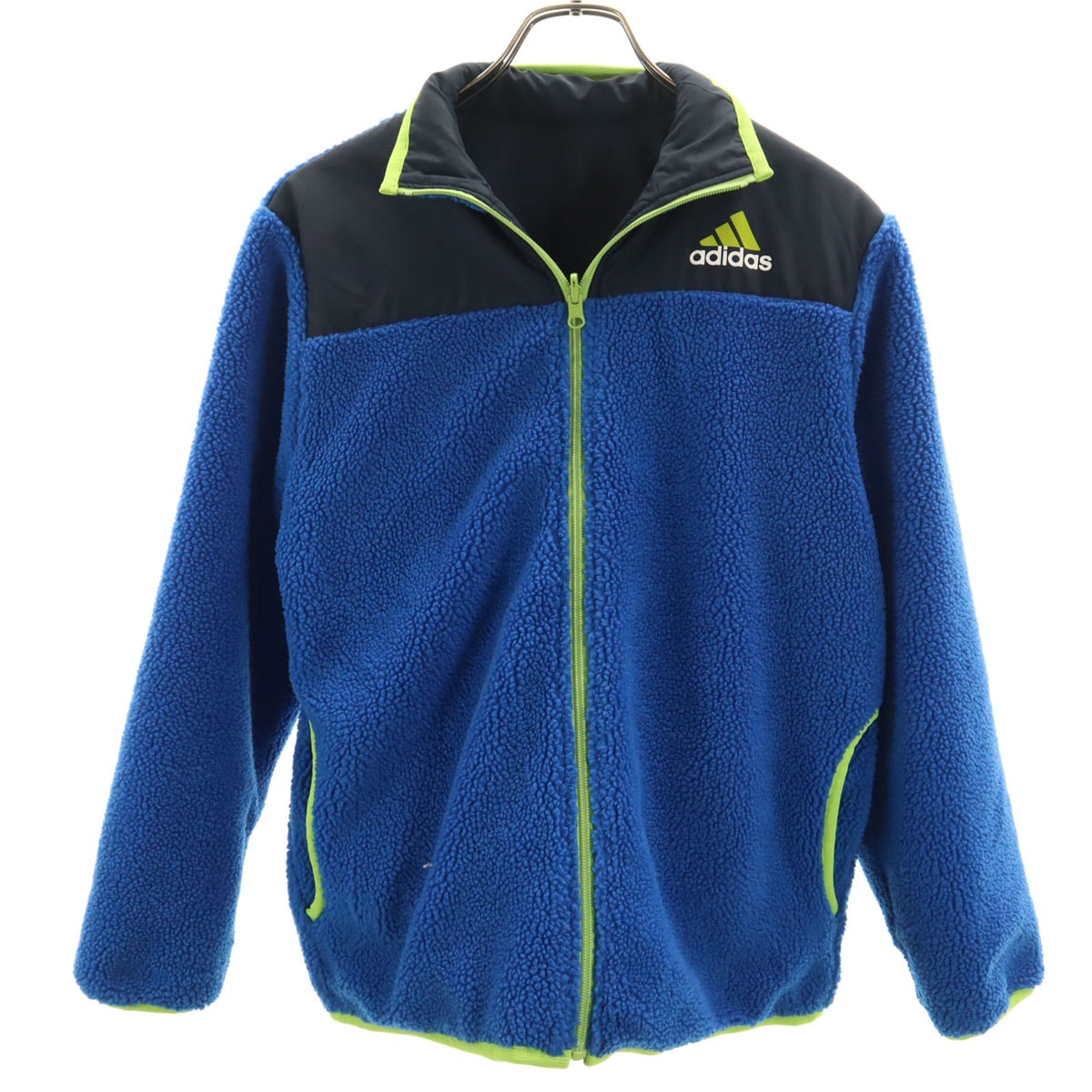 adidas アディダス リバーシブル ジップジャケット 150cm ブルー系