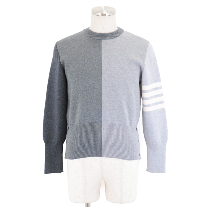 【新品同様】 トムブラウン セーター メンズ グレー 1 THOM BROWNE