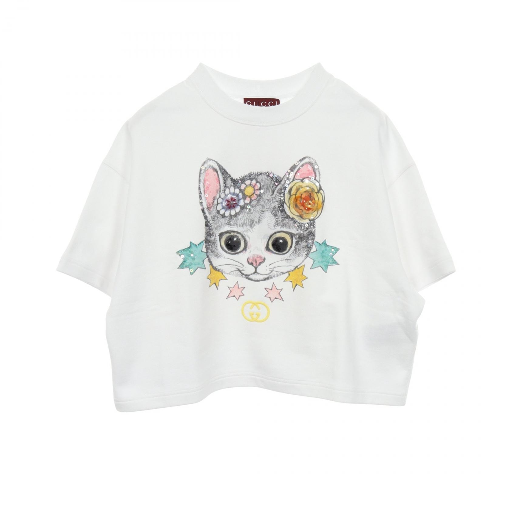 グッチ GUCCI GUCCI × ヒグチユウコ 半袖 スウェット 衣料品 トップス コットン レディース ホワイト系 / マルチカラー 【中古】