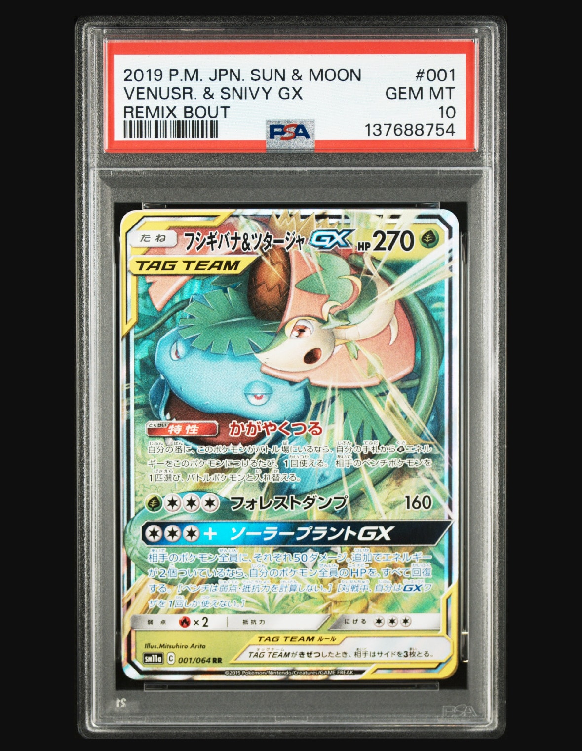 フシギバナ&ツタージャGX RR [SM11a 001/064](強化拡張パック「リミックスバウト」)