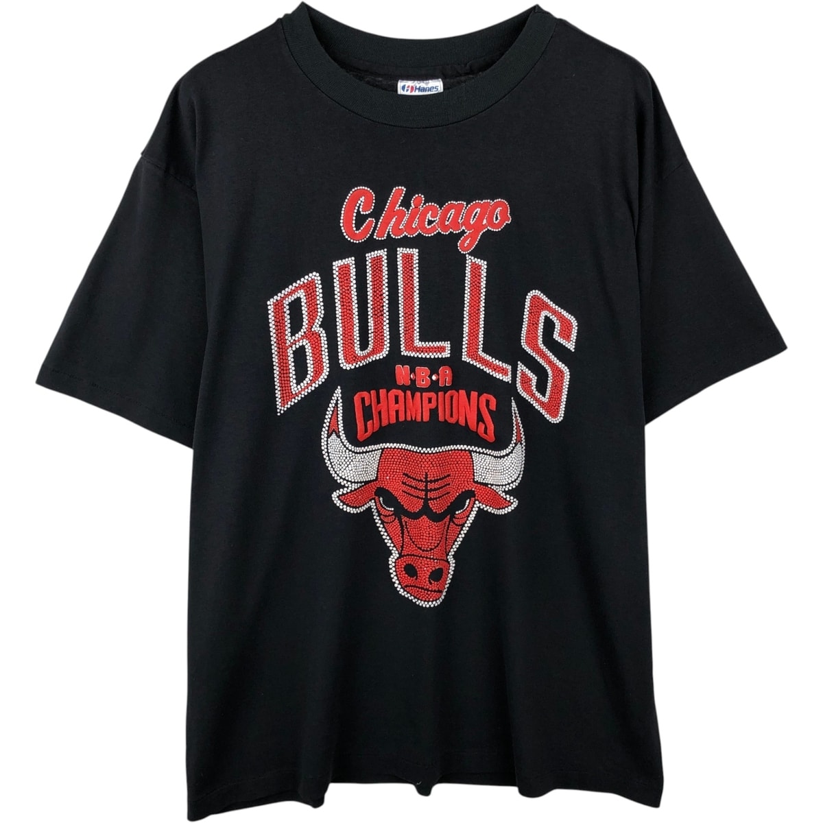 古着 80年代 ヘインズ Hanes Fifty-Fifty 青タグ NBA CHICAGO BULLS シカゴ ブルズ スポーツプリントTシャツ USA製 メンズXL相当 ヴィンテージ/eaa638896