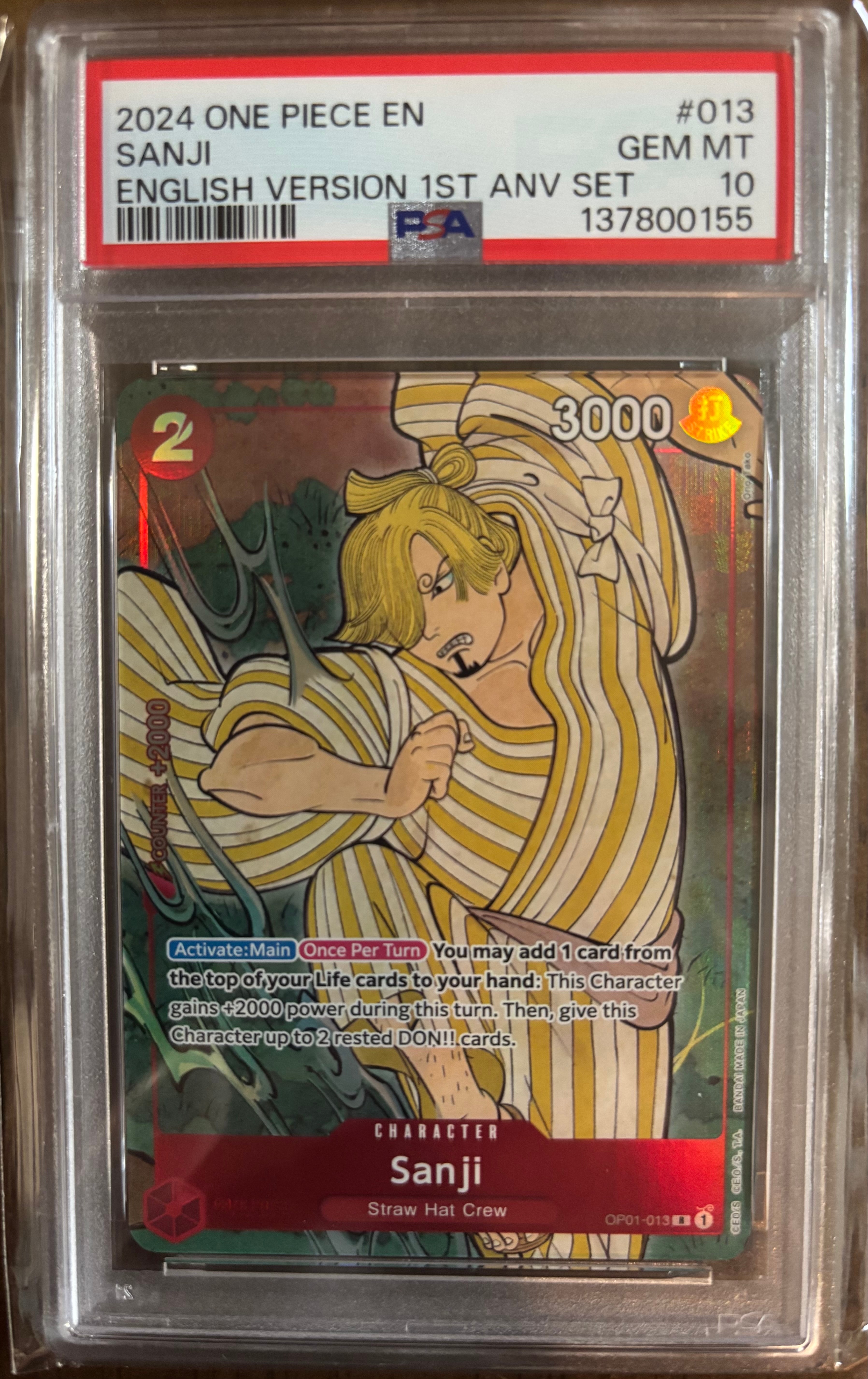 PSA10】サンジ R-P [OP01-013] (プレミアムカードコレクション25周年