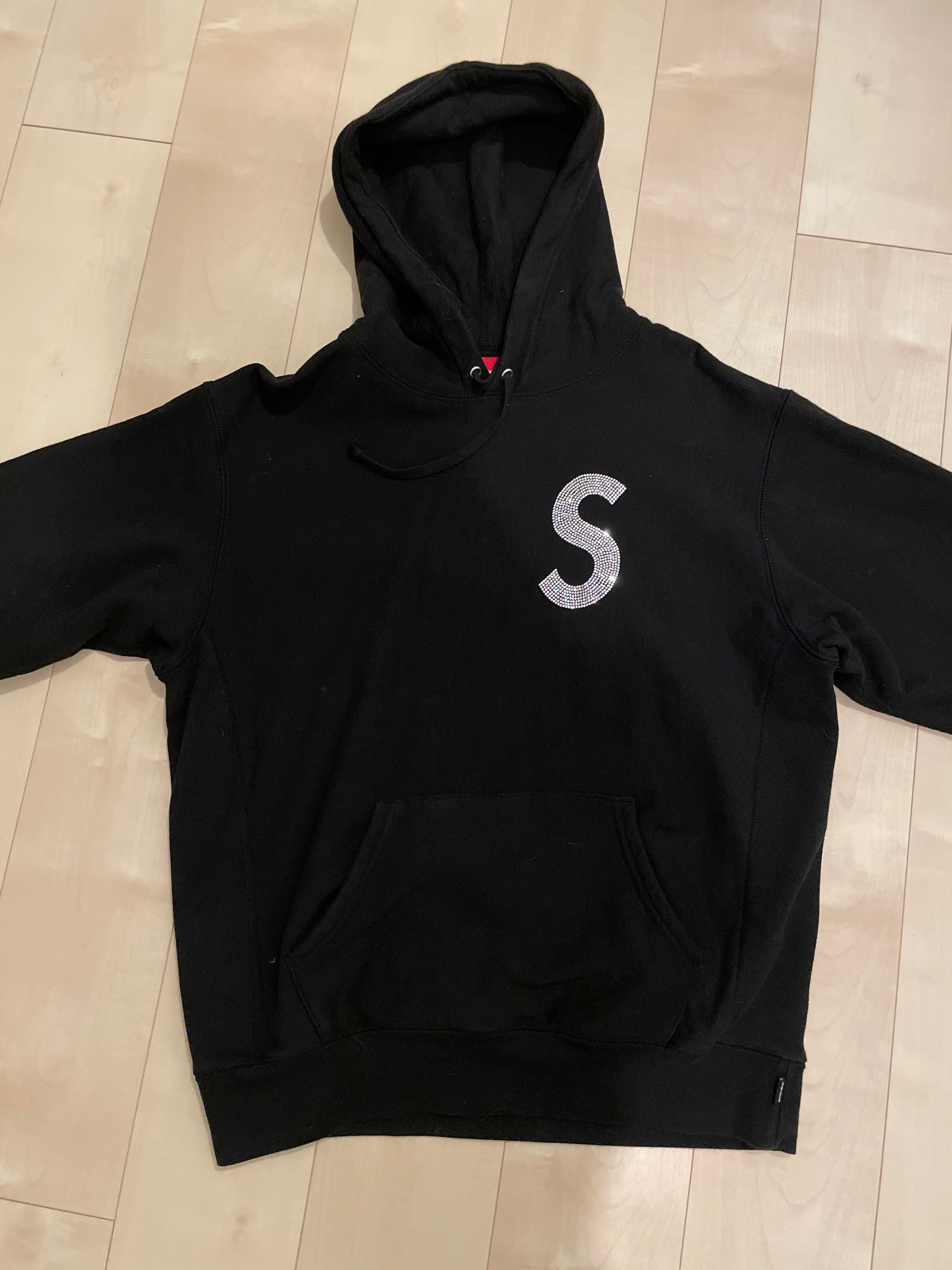 Supreme Swarovski® S Logo Hooded Sweatshirt "Black"