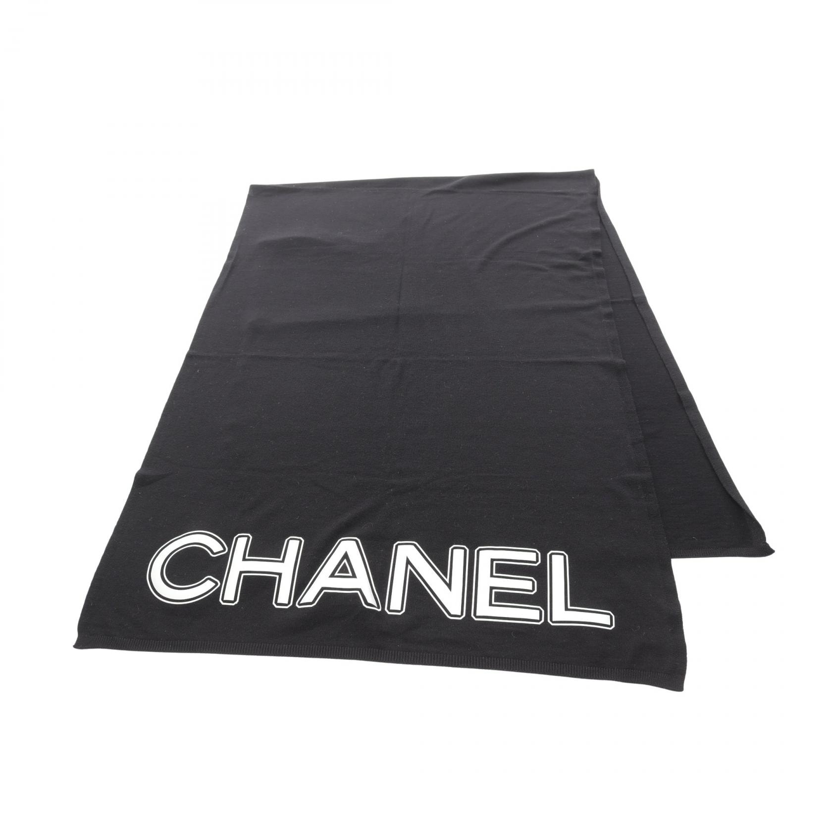 シャネル CHANEL マフラー 衣料品 ウール レディース ブラック系 【中古】