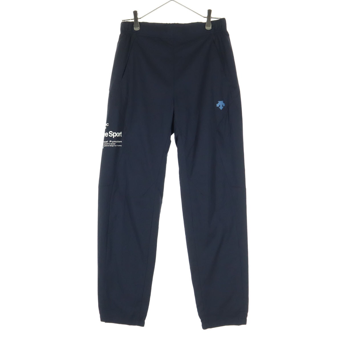 DESCENTE デサント ワンポイントロゴ 裏メッシュ ロングジャージパンツ M ネイビー