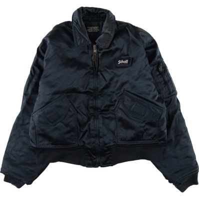 古着 民間品 ショット SCHOTT CWU-R 中綿入り ミリタリー フライトジャケット メンズXXL相当/evb032461