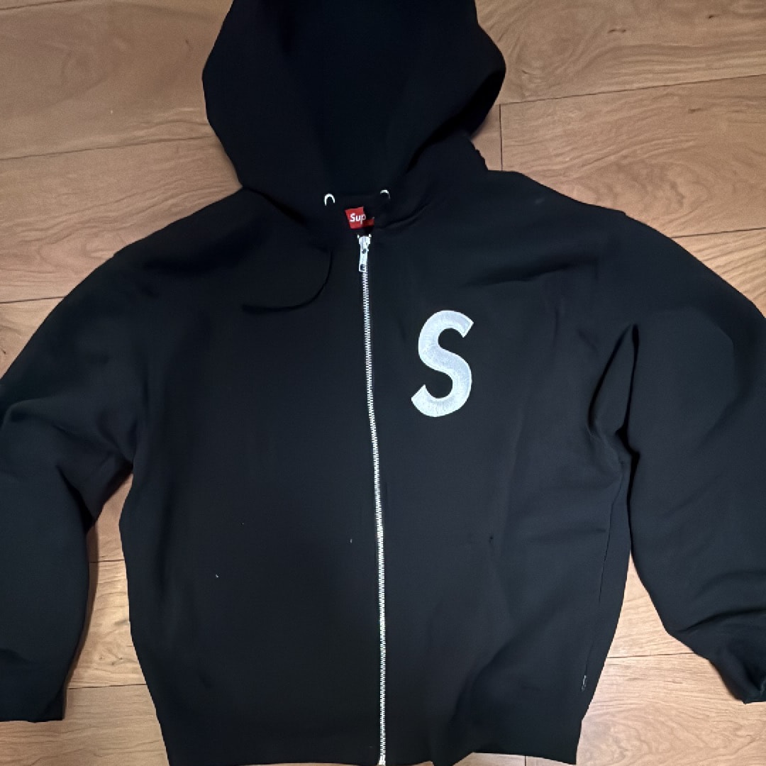 Supreme S Logo Zip Up Hooded Sweatshirt (25FW) "Black"