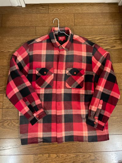 Supreme Quilted Flannel Shirt "Red"