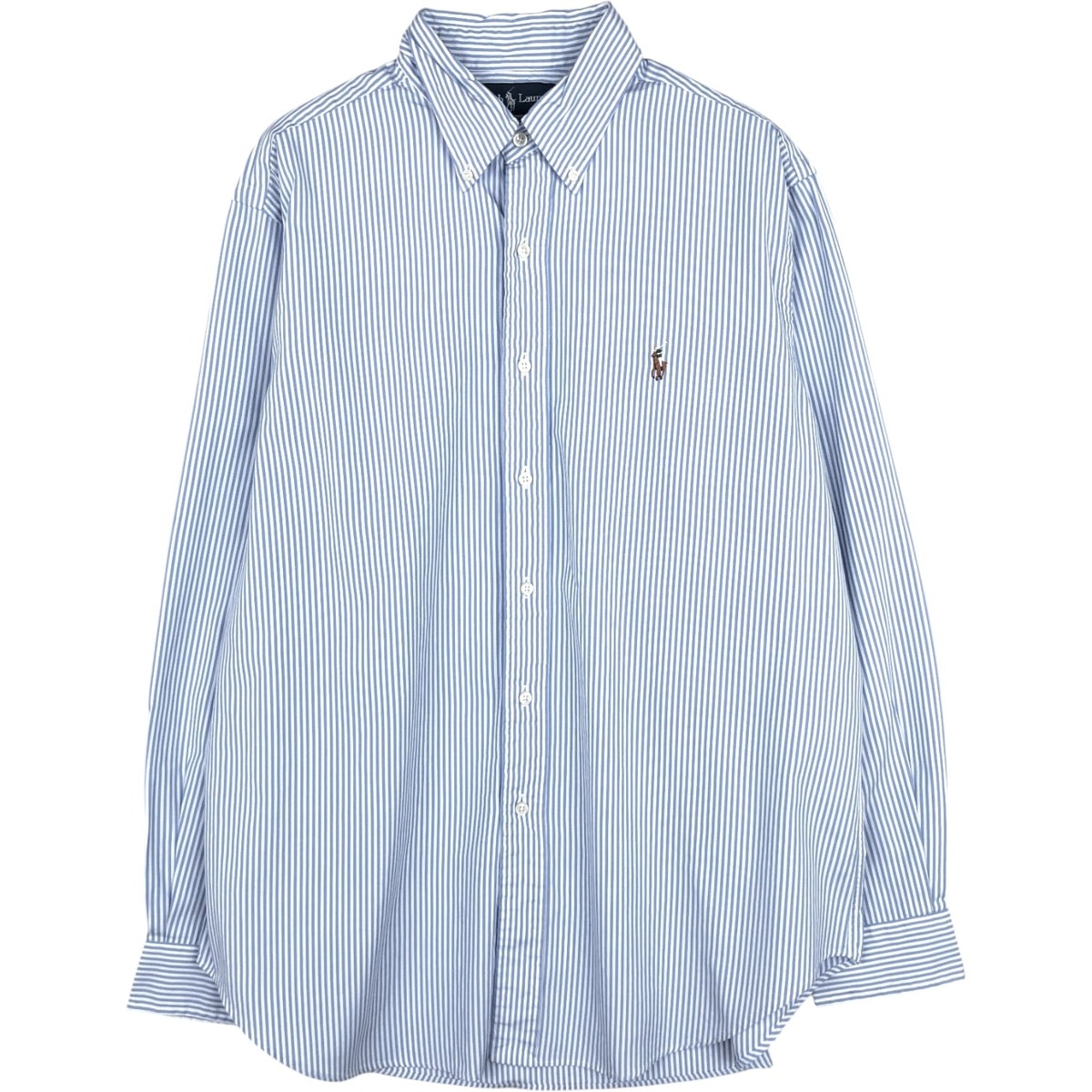 古着 ラルフローレン Ralph Lauren CLASSIC FIT クラシックフィット 長袖 ボタンダウンストライプシャツ メンズXL相当/eaa662722