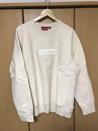 Supreme Box Logo Crewneck Sweatshirt "Ivory" (18FW)