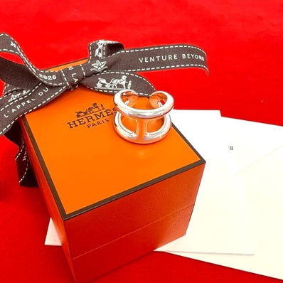 HERMES エルメス オスモズ GM リング シルバー925 リング・指輪 17.5号 シルバー
67550