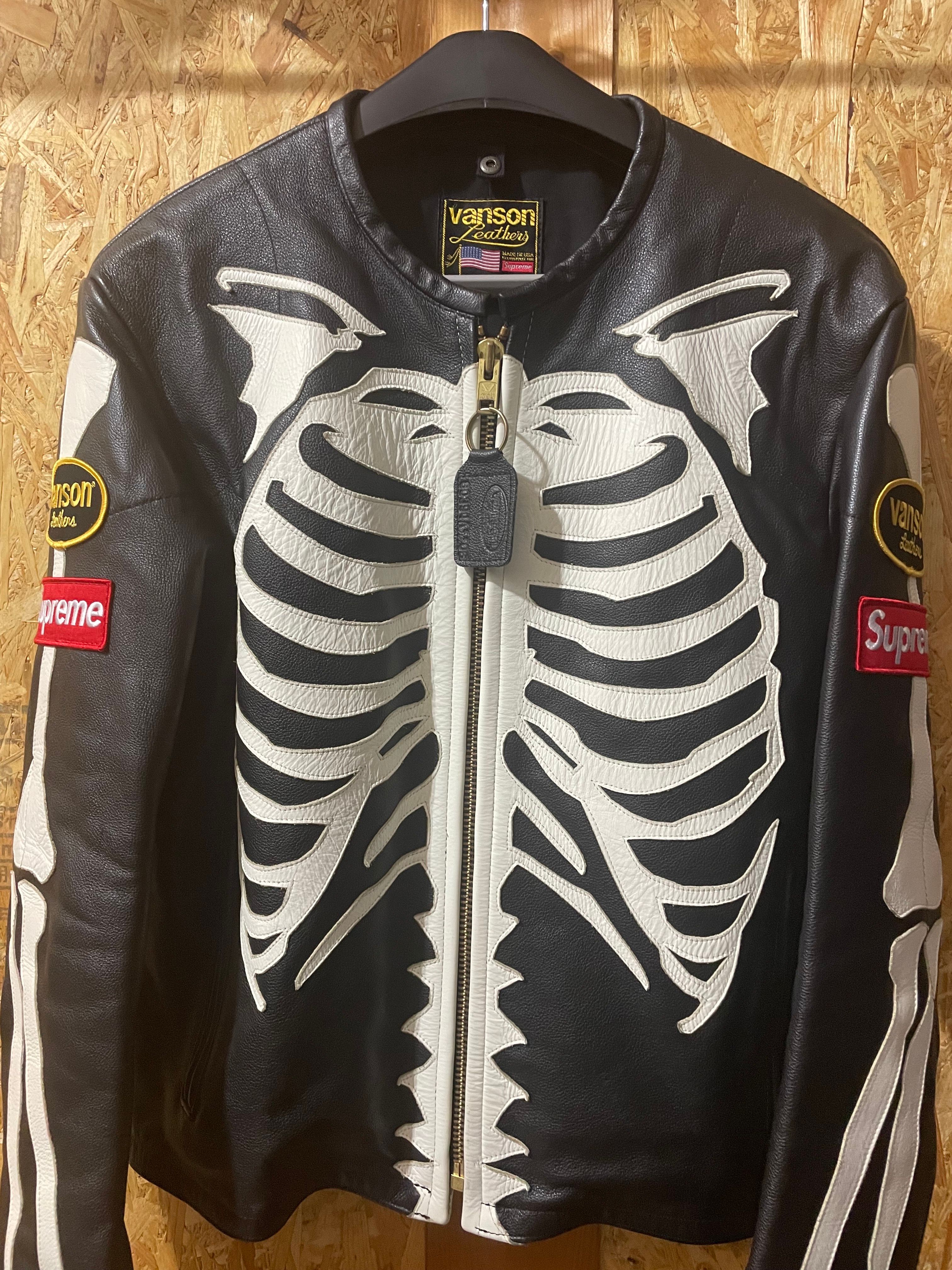Supreme / Vanson® Leather Bones Jacket "Black"