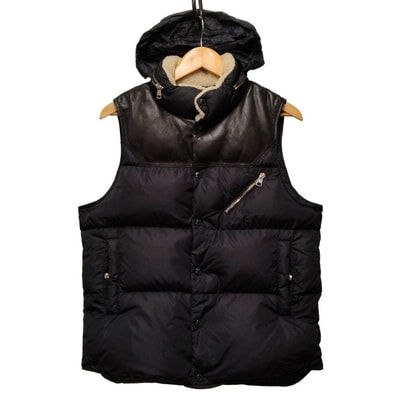 MONCLER モンクレール AVORD 襟ボア ダウンベスト ブラック サイズ1 40142