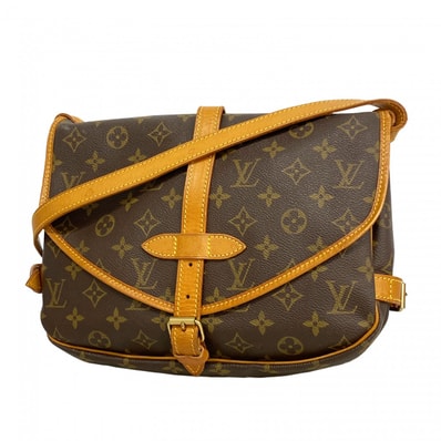 【6dd5386】ルイヴィトン ショルダーバッグ モノグラム ソミュール30 M42256 ブラウン【中古】レディース