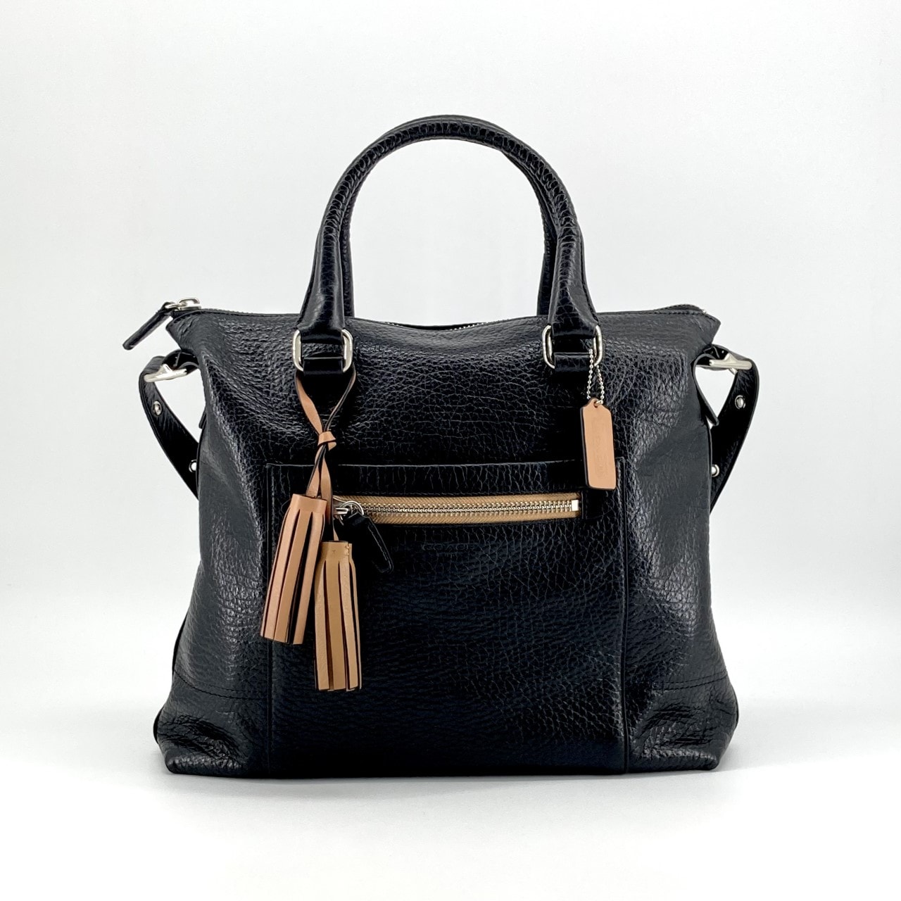 COACH(コーチ) タッセル レザー 20201 トートバッグ ブラック