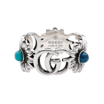 GUCCI グッチ ダブルG フラワー ターコイズ マザーオブオブパール リング・指輪
SV925 13 11.5号 シルバー 新品仕上済 ユニセックス
【中古】