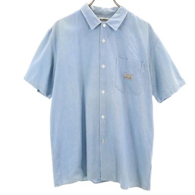 XLARGE エクストララージ 半袖 コットンシャツ L ブルー系