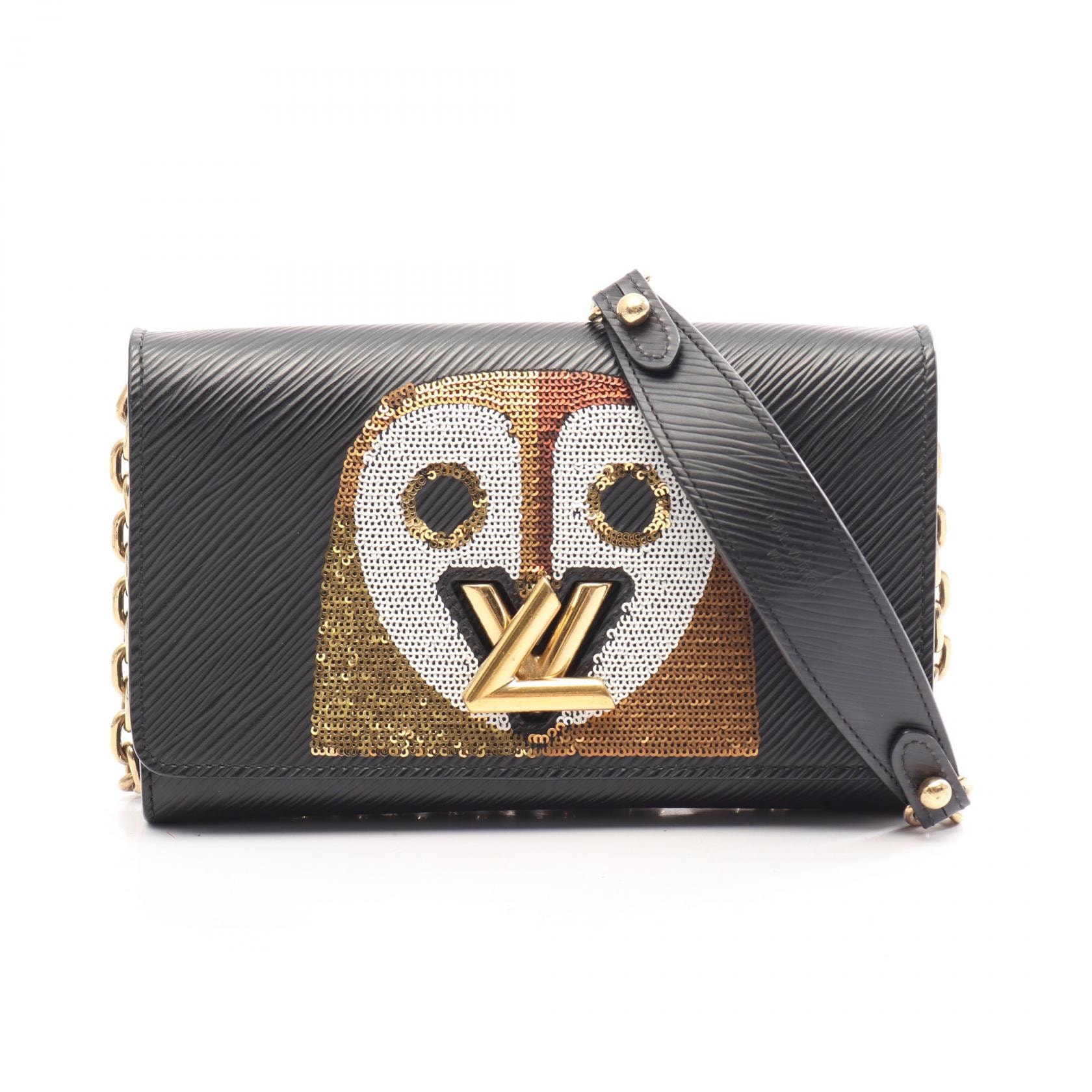 ルイ・ヴィトン LOUIS VUITTON ポルトフォイユ ツイストチェーン フクロウ エピ ノワール ショルダーバッグ バッグ レザー レディース ブラック系 M62334 【中古】