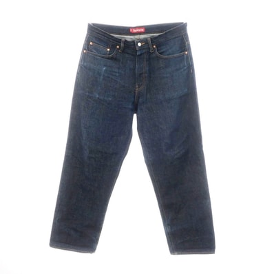 【中古】シュプリーム Supreme 2024年秋冬 Rigid Baggy Selvedge Jean デニムパンツ ネイビー【サイズ32】【メンズ】